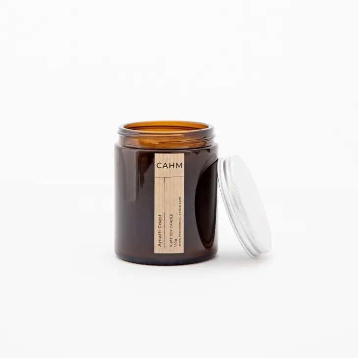 CAHM Amber Jar Soy Wax Candle From The Dotty House