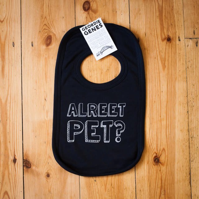 Alreet Pet Geordie Bib - Geordie New Baby Baby Shower Gifts