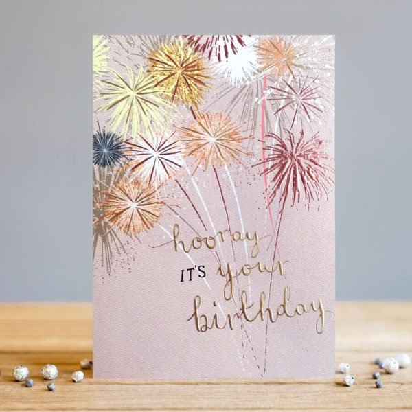 Hooray Fireworks Birthday Card