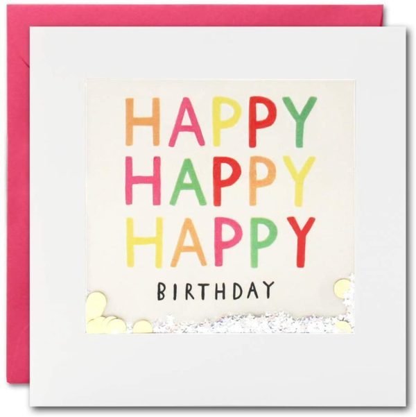 Happy Happy Happy Birthday Card | The Dotty House