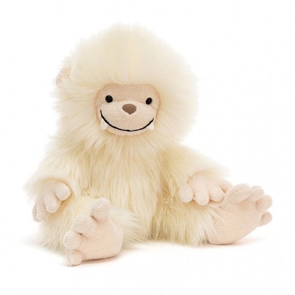 A large fluffy Yeti who has a lovely smiley face, big teeth, big hands and feet. He looks so cuddly