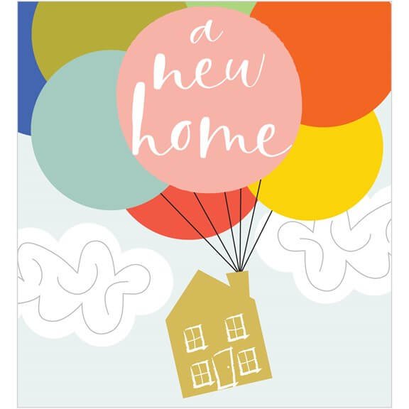 New Home Balloons Card from The Dotty House