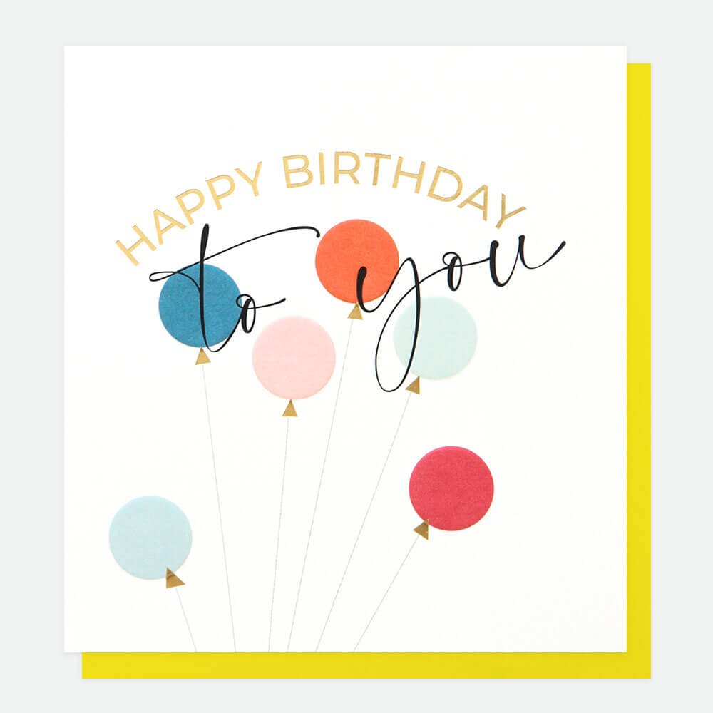 Happy Birthday To You Balloons Birthday Card from The Dotty House