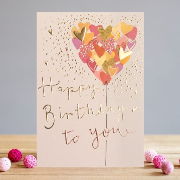 Happy Birthday Heart Balloon Card | The Dotty House