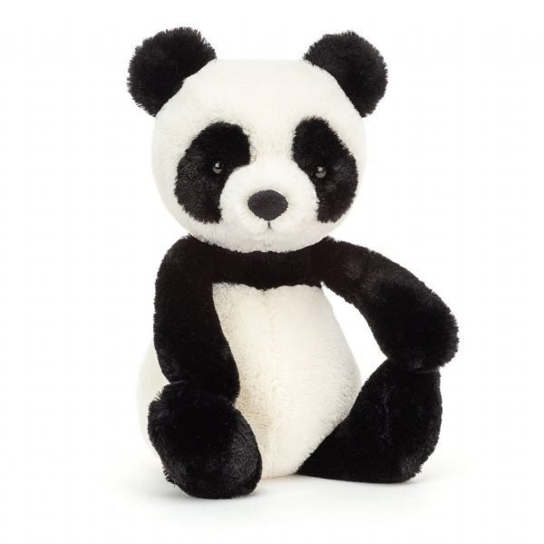 A black and white bashful panda from Jellycat cuddly toy manufacturer