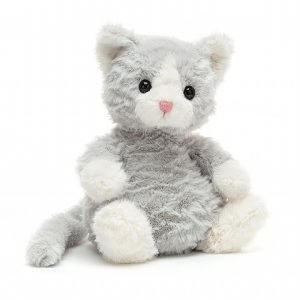 Mitten Kitten is the cutest little grey kitten from Jellycat. With a silver body white nose and paws.