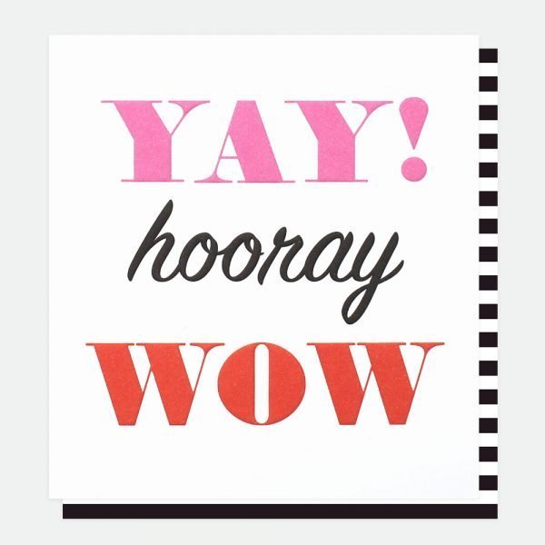 Yay Hooray Wow Congratulations Card from The Dotty House