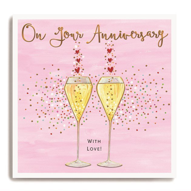 On Your Anniversary With Love Card From The Dotty House