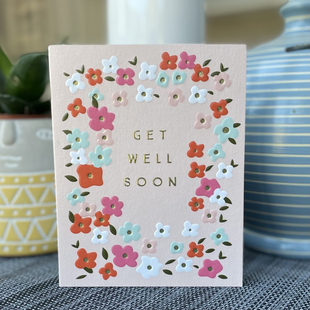 Get Well Floral Card from Think of Me at The Dotty House