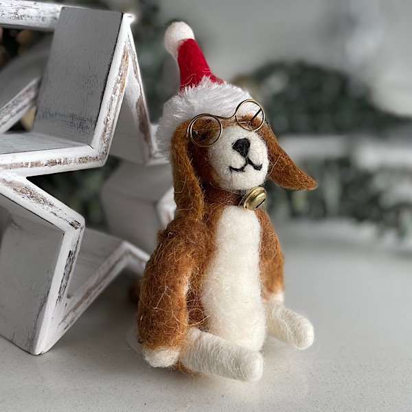 felt dog christmas decorations