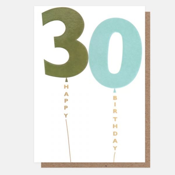 30th Birthday Card by Caroline Gardner from The Dotty House