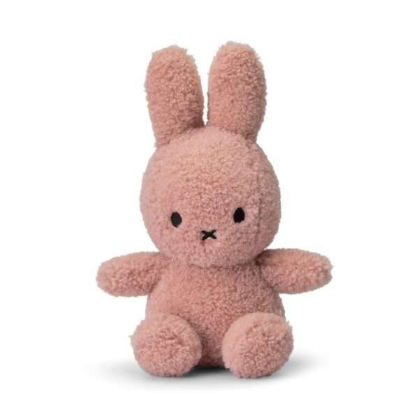 Pink Miffy Soft Toy with teddy bear fluffy soft fur. Made from 100% recycled materials