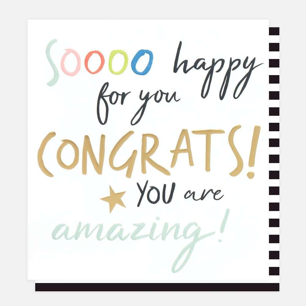 Typographic Congratulations Card | The Dotty House