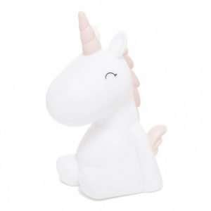 A miniature unicorn night light