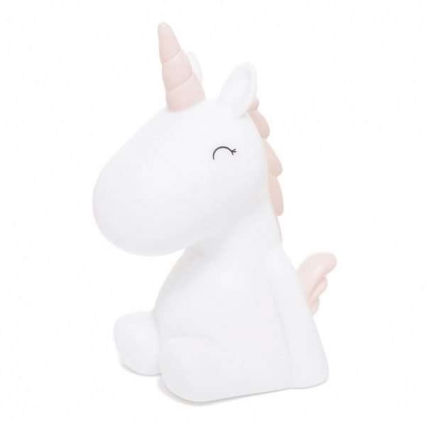 A miniature unicorn night light