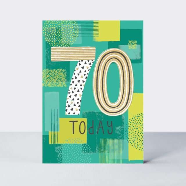 Zingy 70th Birthday Card The Dotty House