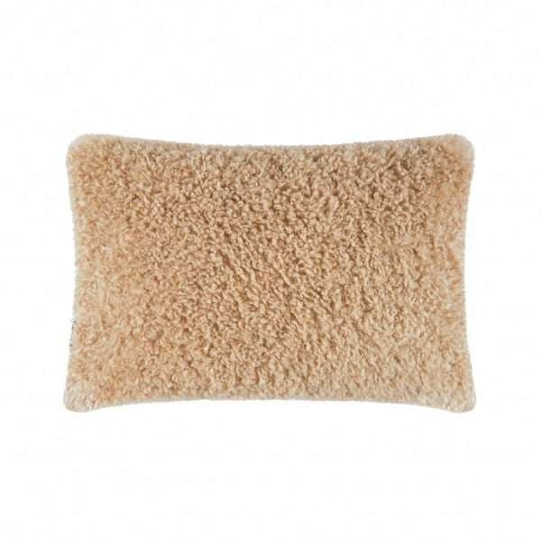 Oblong Curly Faux Fur Cushion