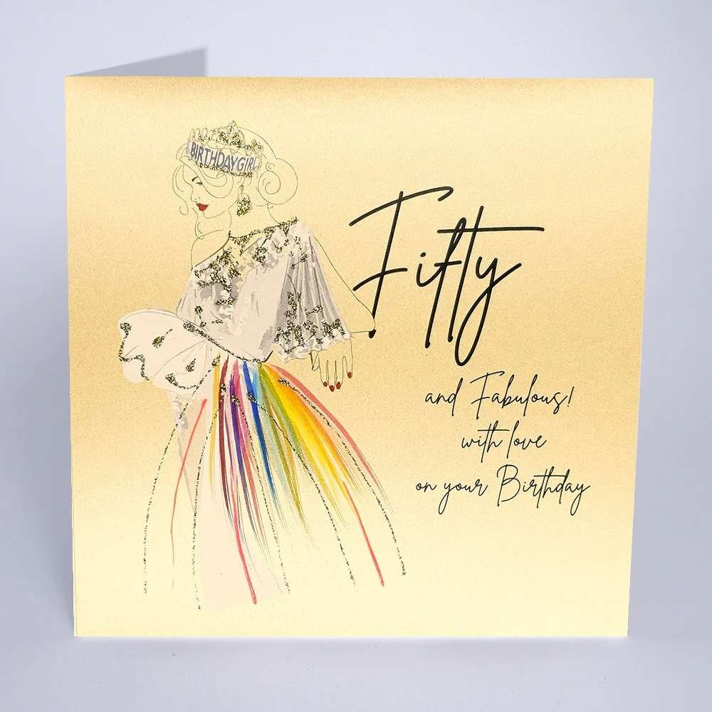 50 and Fabulous Birthday Card | The Dotty House