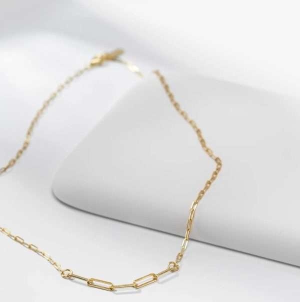 Gold Paperclip Necklace