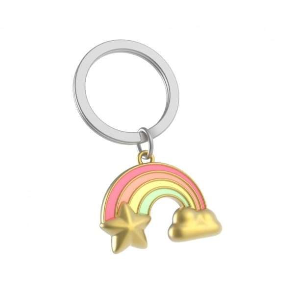 Pastel Rainbow Key Ring