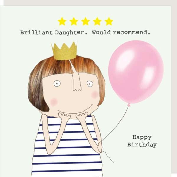 Five Star Daughter Birthday Card from The Dotty House