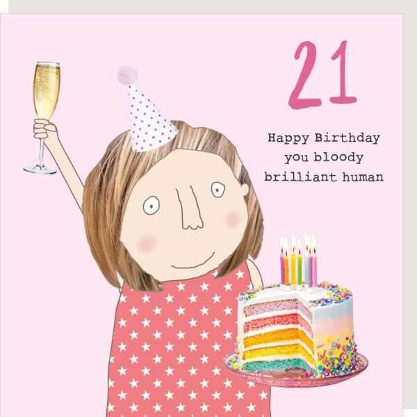 Brilliant Human Girl's 21st Birthday Card