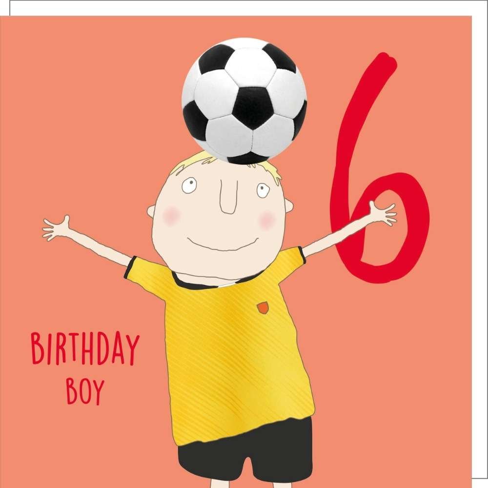 Football 6th Birthday Card from The Dotty House