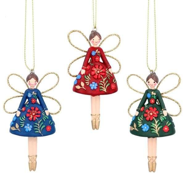 Gisela Graham Folk Art Christmas Fairy