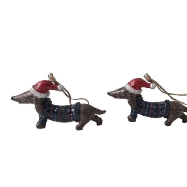 Dashchund Christmas Decoration