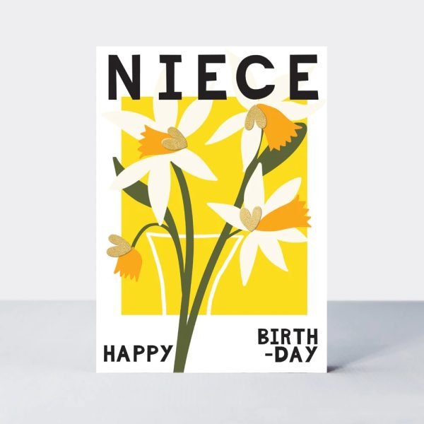 Floral niece birthday card