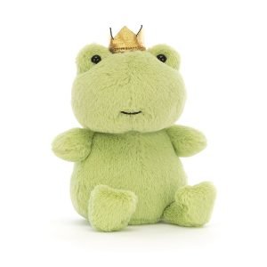 A little green soft toy frog from Jellycat. Only 12cm with a soft golden crown