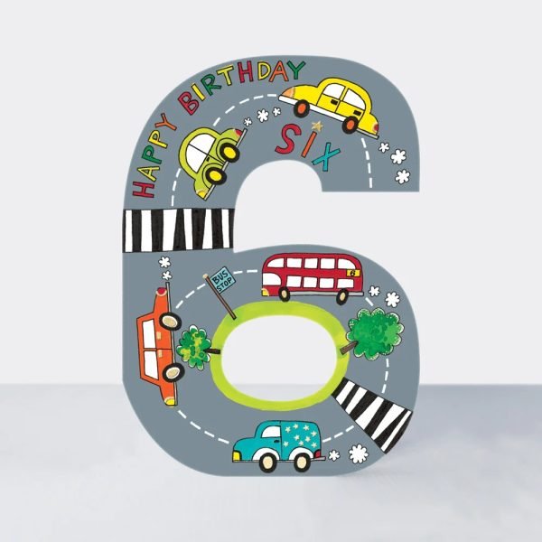 Cars 6th Birthday Card