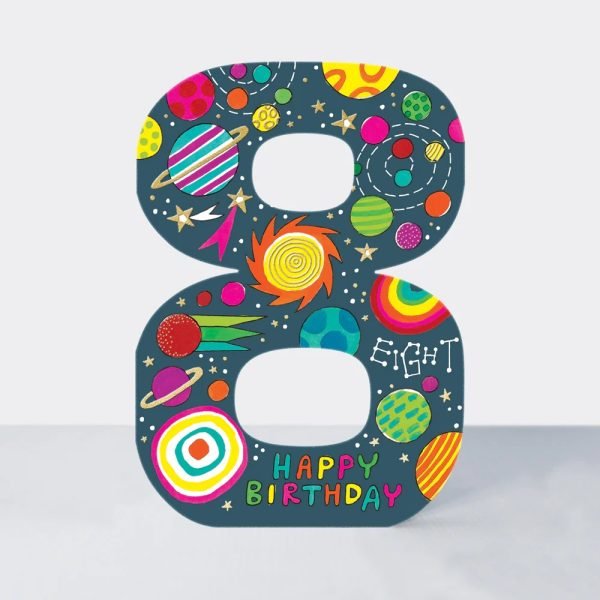 Space 8th Birthday Card