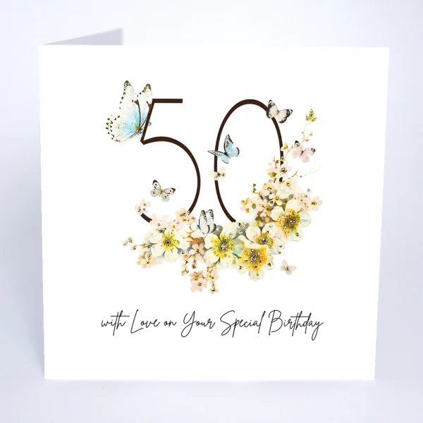 50 With Love on Your Special Birthday Card