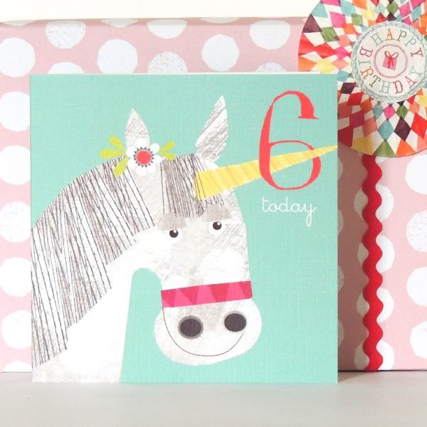 Party Unicorn 6 Today Card