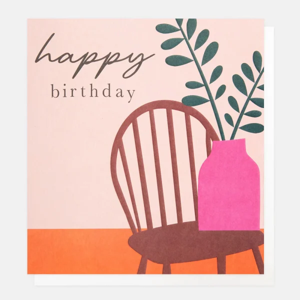 Colourful Vase Birthday Card