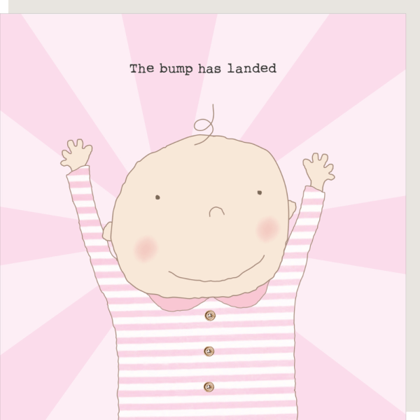 Bump Has Landed New Baby Girl Card