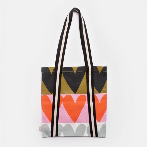 Colourblock Heart Tote Bag