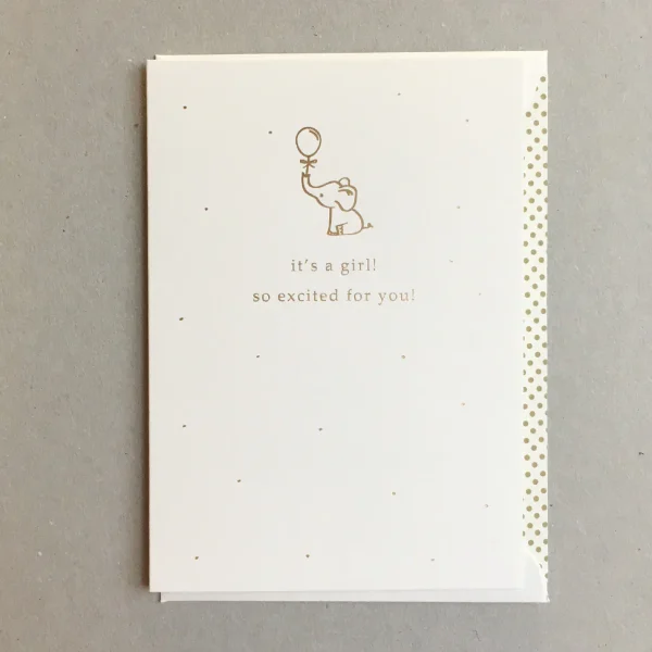 It's A Girl New Baby Card