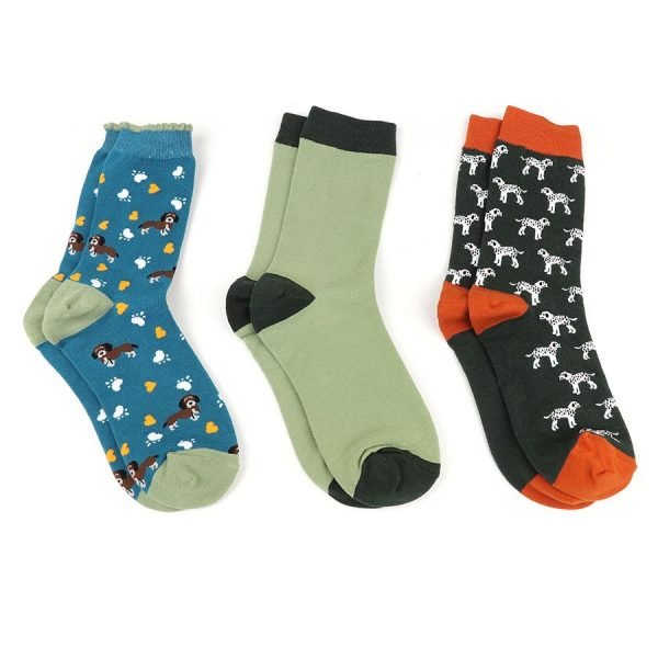 Dogs themed triple sock gift box