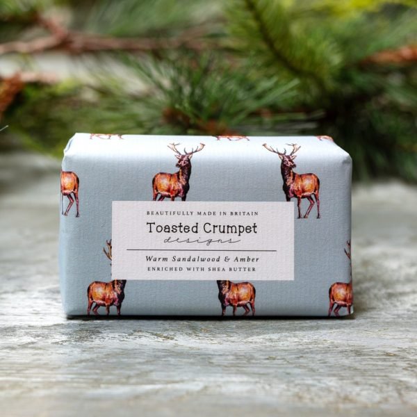 Warm Sandalwood and Amber Luxury Christmas Fragranced Soap Bar