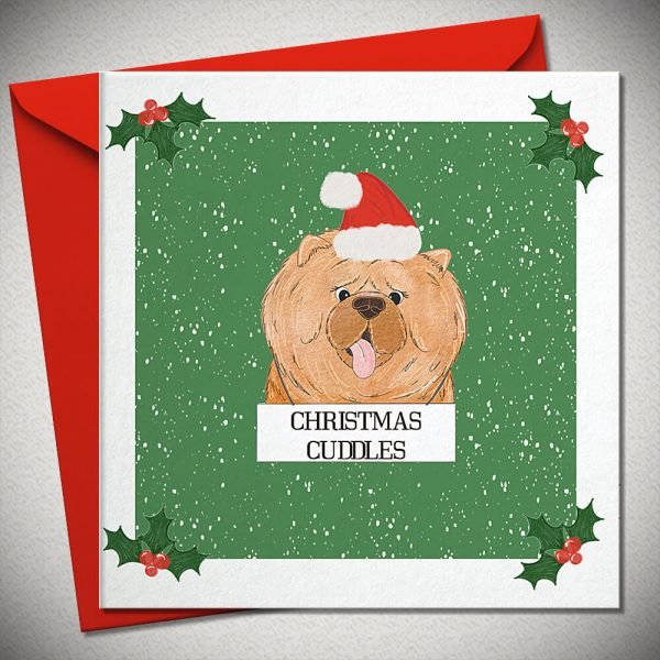 Cuddly Dog Christmas Card