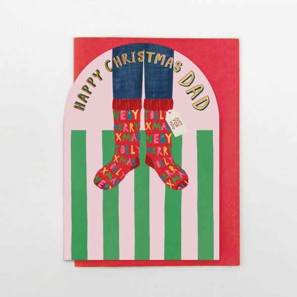 Dad Christmas Socks Card