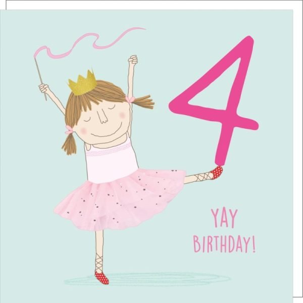 Yay Ballet 4th Birthday Card