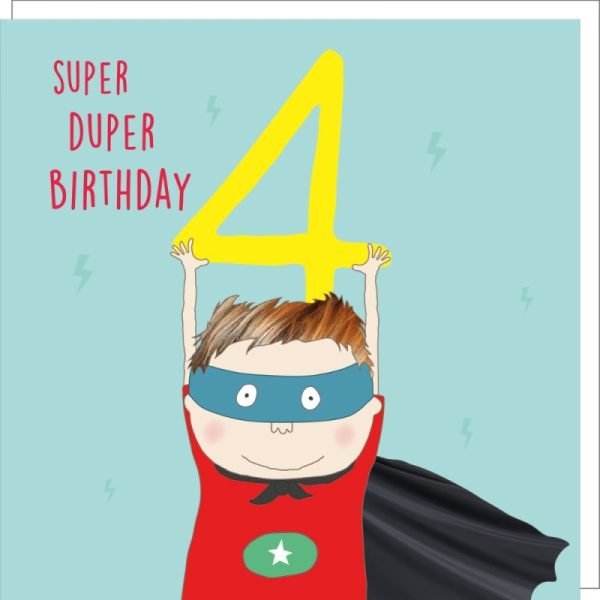 Super 4th Birthday Card