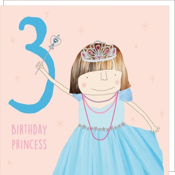 Princess 3rd Birthday Card