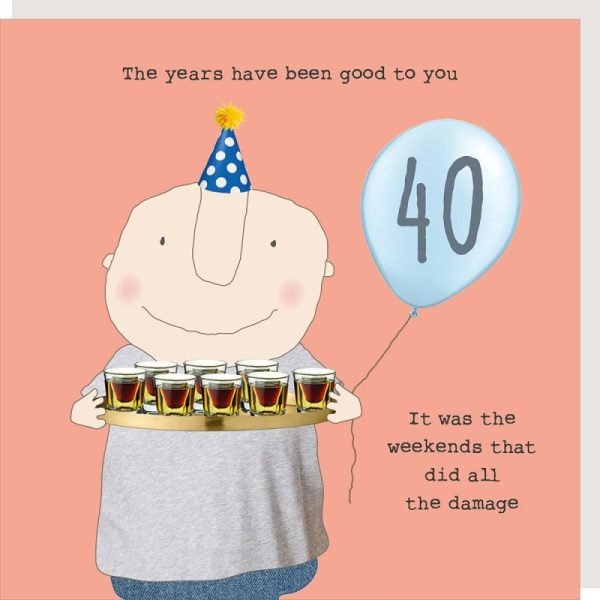 Weekends 40th Birthday Card