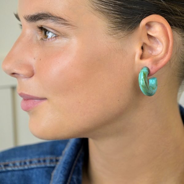 Turquoise Acrylic Earrings