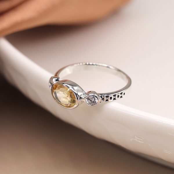 Sterling Silver Citrine Ring