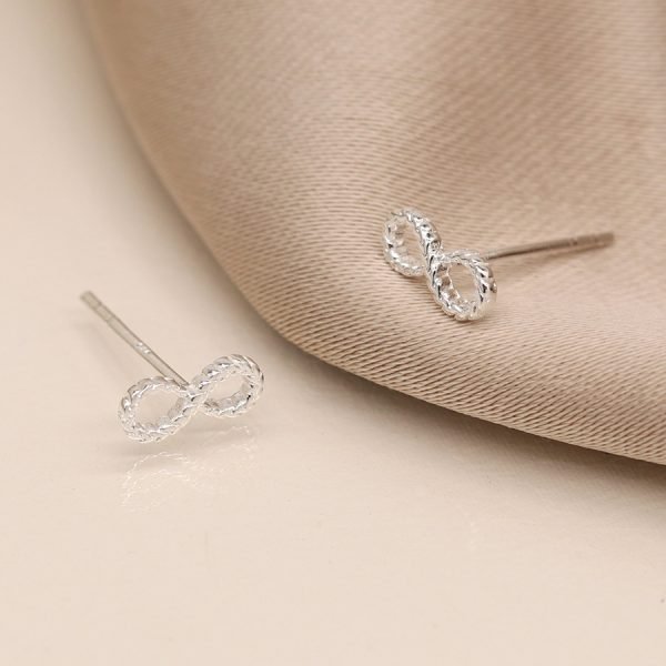 Sterling Silver Infinity Studs